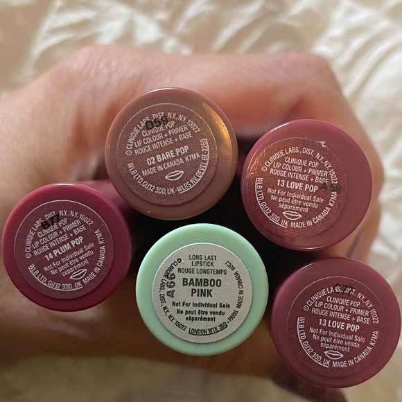 Sold separately New Clinique pop 💄in bare, love pop (x2), plum & bamboo pink - Picture 2 of 7